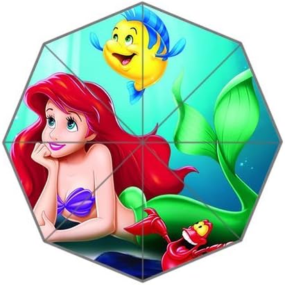 Generic Custom Auto Foldable Sunny and Rainy Umbrella Personalized The Little Mermaid Print