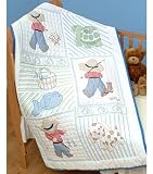 Stmpd White Quilt Crib Top 40''X60''-Little Boy