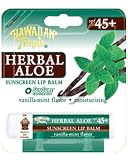 Hawaiian Tropic Herbal Aloe Sunscreen Lip Balm SPF 45+ - Vanilla Mint Flavor