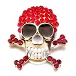 Mysterious Halloween Skull Red Crystal Brooches And Pins Gift