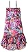 Kensie Girls' Palms Print Opaque Chiffon Maxi Dress