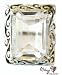 Gorgeous Emerald Cut 16ctw Huge White Topaz Ring 6