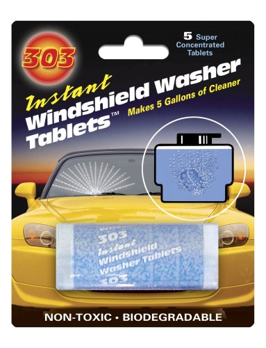 303 Products 230390 Windshield Wash 5 Tablet Card with Clip-Strip, Pack of 12