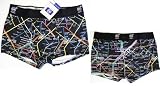 Boxer sexy homme METRO de PARIS - Collection Officielle RATP - Plan itinéraire Carte - Caleçon Transport Subway - Noir