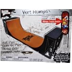 Tech Deck Finger Skateboard Ramp Set - VERT RAMPS HALF PIPE (Over 2 Ft. Long) with 96mm TechDeck Fingerboard