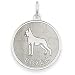 boxer16 - 14k White Gold Polished Engraveable Boxer Disc Charm