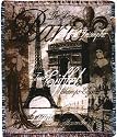 A Day in Paris France / Eiffel Tower Cotton Tapestry Throw Blanket Afghan