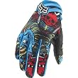 Fox Racing Platinum Anti Scene Men's Off-Road Motorcycle Gloves w/ Free B&F Heart Sticker Bundle - Electric Blue