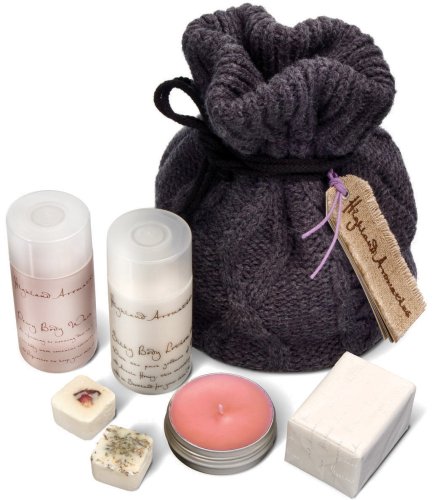 Scottish Fine Soaps Highland Aromatics Woolly Bathers Bag Gift Set Body Wash & Body Lotion 100g Soap & 2 x Bath Melts 80g
