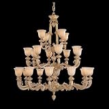 Crystorama Natural Alabaster 888-48-WH Large Alabaster 24-LT 600w (60H x 48W) Chandelier in White