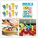 Bento Box Lunch Containers For Kids and Adults - Microwave & Dishwasher Safe - 10 Set Cute Food Picks By ROUNDSQUARE(Blue)