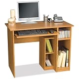 Bestar Basic Small Wood Computer Desk in Cappuccino Cherry