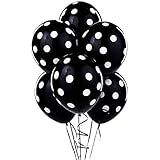 12 Black and White Polka Dot Balloons!