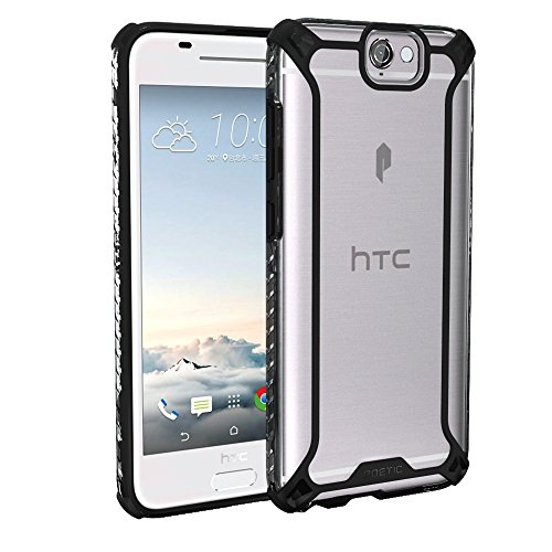 HTC One A9 Case, POETIC Affinity Series [X-FORM] Premium Thin/No Bulk/Protection Where Its Needed/Clear/Dual Material Protective Bumper Case for HTC One A9 (2015) Black/Clear