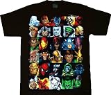  : Marvel Superheroes Head Strong Black T-shirt Tee