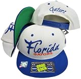 Florida Gators Script White/Blue Two Tone Plastic Snapback Adjustable Plastic Snap Back Hat / Cap