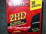 EMTEC 3.5 DOUBLE SIDED HIGH DENSITY IBM FORMATTED DISKETTES *10-PACK