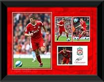 Steven Gerrard 16x12" Framed Player Profile 2008 - Liverpool FC