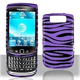 Premium - Blackberry 9800/Torch Purple/Black Zebra Cover - Faceplate - Case ....