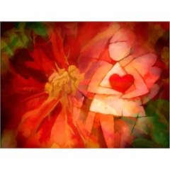 Poster 70 x 50 cm - "Weihnachtsengel Grafik" von Lutz Baar - auch in anderen Gr��en und als Leinwandbild erh�ltlich