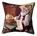 Santa Checking Christmas List Theme Decorative Holiday Throw Pillow 17