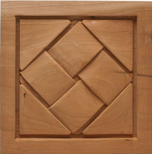 Hafele 198.11.610 5-7/8 x 5-7/8 Cherry Hand Carved Cottage Ornament and Moulding