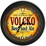 Volcko 's Beer and Ale Black Cascading Pub Style Wall Clock