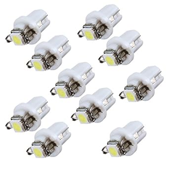 LED SMD COMPTEUR TABLEAU DE BORD B8 5D T5 avec support BLANC TUNING