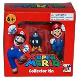 Super Mario 6cm PVC Figure Collector Tin - Mario + Bob-omb - Nintendo