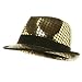 Shiny Metallic Fedora Hat - Gold