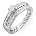 10k White Gold Brilliant Round Diamond Ladies Bridal Ring Engagement Set (0.65 cttw, G-H Color, SI2-SI3 Clarity)