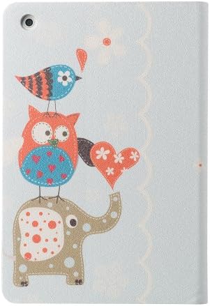 VanDay Owl Pattern iPad Mini 3 Case for Kids Super Slim with Anti-Slip Stand Auto Sleep/Wake Retail Box