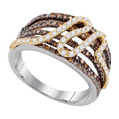 Cheap Girls Jewelry 0.79CT-DIA BROWN DIAMOND FASHION RING For Sale