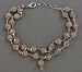Tulsi Wrist Mala: 27 Beads with Silver Kamala Caps and Clasp