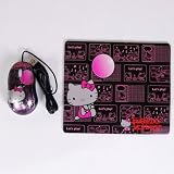 Hello Kitty Tapis de Souris USB Optique Noir Fille