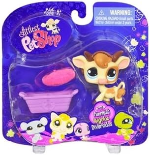 Littlest Pet Shop: Funniest Cow (#970) With Hat And Basket Action Figure