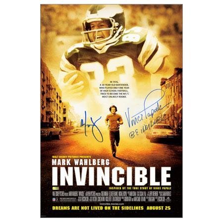 Signed Papale Picture - Mark Wahlberg Invincible Movie Poster: 16x24 - Autographed NFL Photos