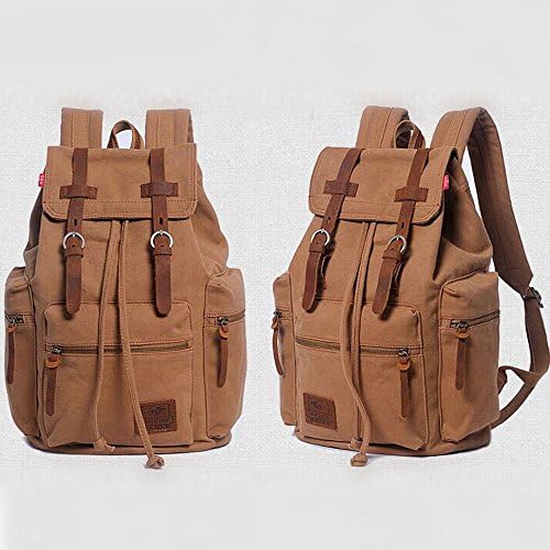 Purplbox Retro Vintage Canvas Backpack Rucksack Travel Sports Satchel School Hiking Bag