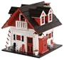 Le Petit Chalet LPC-1016 Coventry Bird House - Red, White & Black