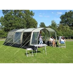 Kampa Hayling 6 - preiswertes Familienzelt mit sechs Schlafgelegenheiten - gr�n