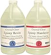 EPOXY RESIN CRYSTAL CLEAR 1 Gallon Kit. FOR SUPER GLOSS COATING AND TABLETOPS