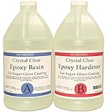 EPOXY RESIN CRYSTAL CLEAR 1 Gallon Kit. FOR SUPER GLOSS COATING AND TABLETOPS