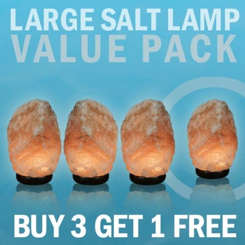 Large Himalayan Salt Lamp Value Pack 8-11 Inches Tall (4 Lamps)