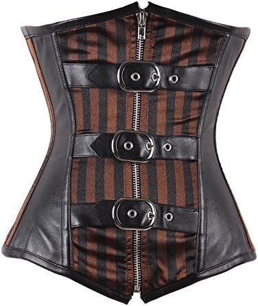 Steampunk Women's Steel Boned Latex Waist Trainer (Vest) Corset Tummy Tuck Body Shaper