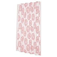 Carnation Home Fashions Lucerne 70-Inch by 72-Inch Shower Curtain with Flocking, White and Red