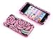Smile Case Rose Bling Rhinestone Crysal Jeweled Snap on Full Cover Case for iPod Touch 4 4G iTouch 4 4G (it-Bling Pink Rose)
