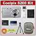 Nikon Coolpix S200 7.1 Megapixel Digital Camera with 3x Optical Zoom + High Speed USB Card Reader + Spare EN-EL10 Battery + Nikon Digital Camera Case