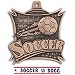Hasty Awards X-Treme Custom Soccer Medals M-701 BRONZE MEDAL/AMERICANA Custom Soccer RIBBON 2.5 X-TREME MEDAL
