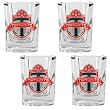 Toronto FC Soccer 4pc Square Shot Glass Set - Primary Team Logo MAJOR-LEAGUE-SOCCER Soccer