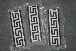 (sample) Carrara Honed 12" Greek Key Mosaic Border